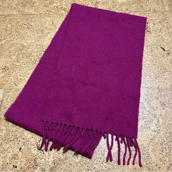 Magenta Soft Fuzzy Fringed Scarf - Picture 1 of 10